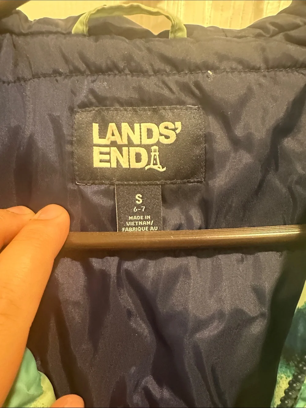 Lands' End Kids' Teal, Aqua & Navy Waterproof Hooded rain jacket